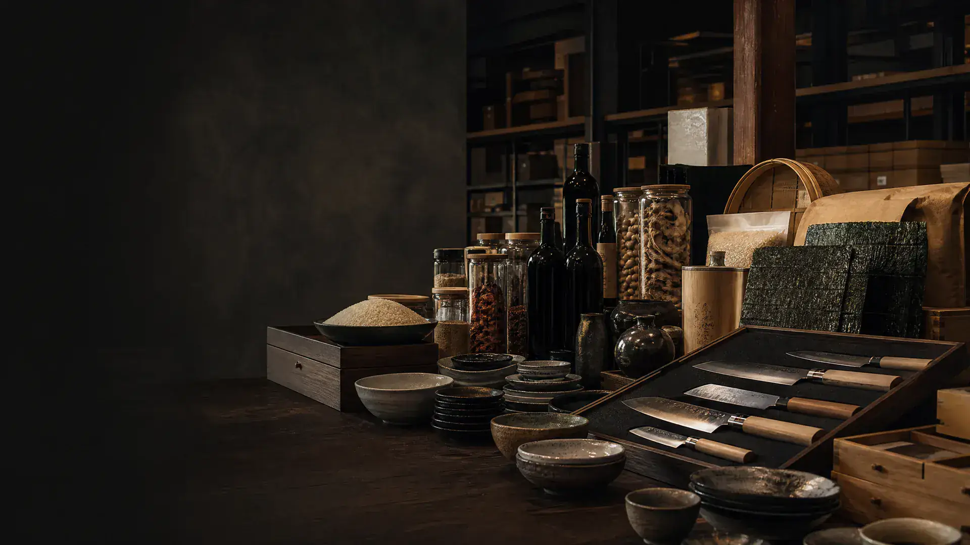 Japanese food products prepared for trading and distribution
